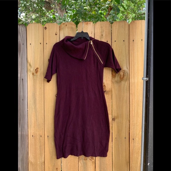 NWOT Calvin Klein sweater dress size Medium burgundy color. - Picture 1 of 6